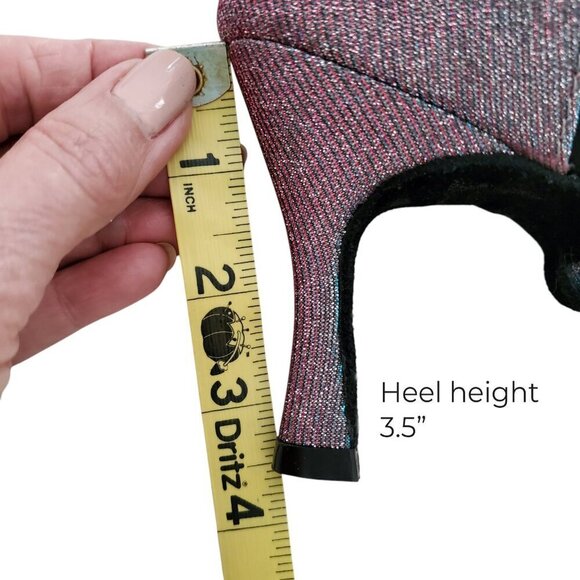 G’Franco NWT Vegas Dancing Shoes Irridescent Polychromatic 3.5” heel Size 7 - Picture 12 of 16